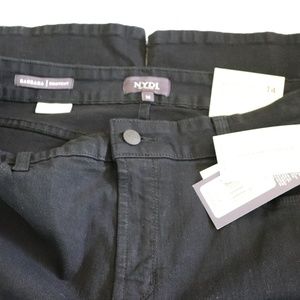NYDJ Barbara Bootcut Black Jeans Size 14 NWT